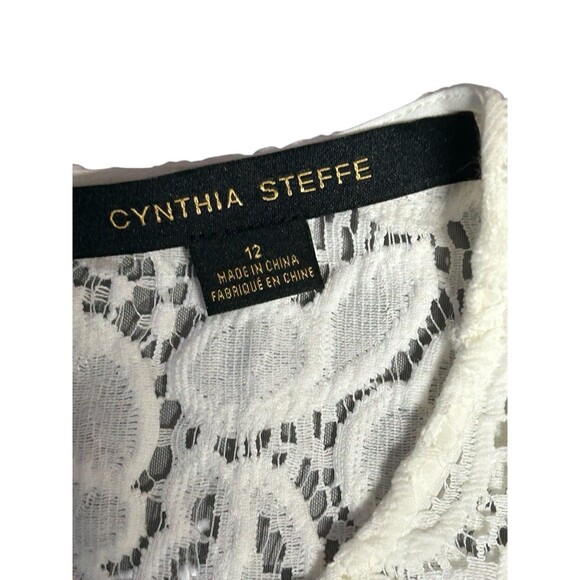 Cynthia Steffe White Kennedy Lace Sheath Dress size 12 NWT - Picture 5 of 8